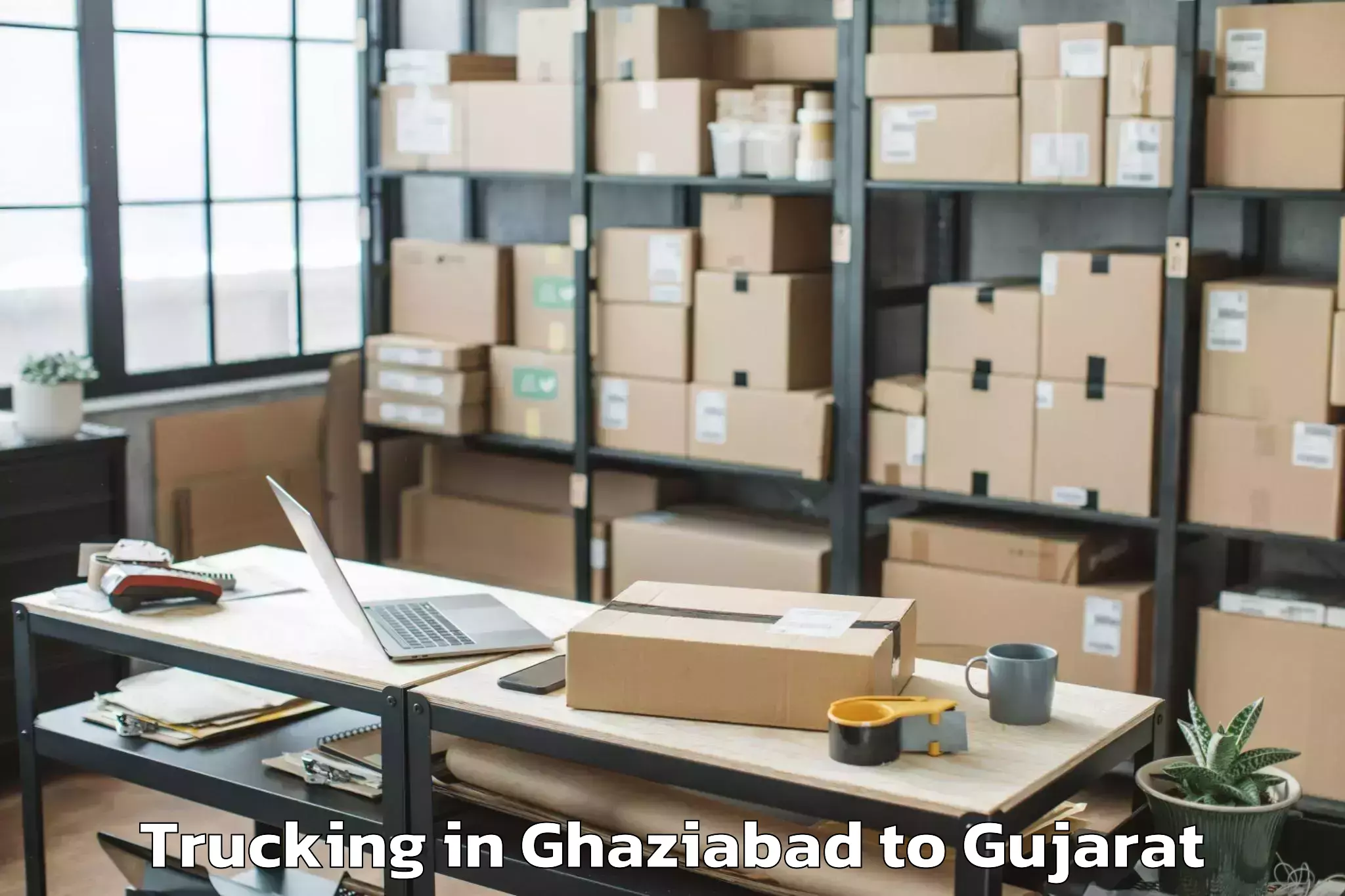 Professional Ghaziabad to Songadh Trucking